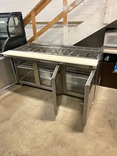 Restaurant Used 70.5" Wide Sandwich Prep Table Cooler, View more