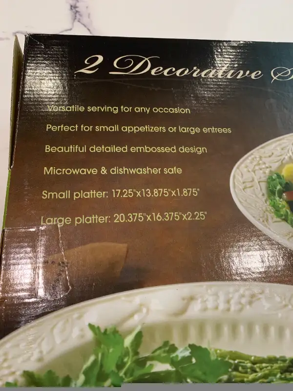 NEW - 2pc Serving Platters65048382780162124