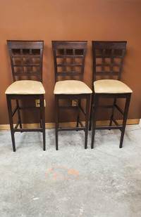 New Set of 3 Bar Chairs Stools Bar / counter Height