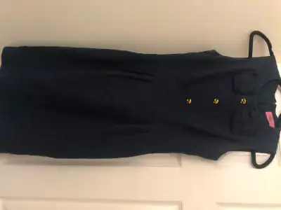 Eliza J navy textured cotton shift size 4, View more