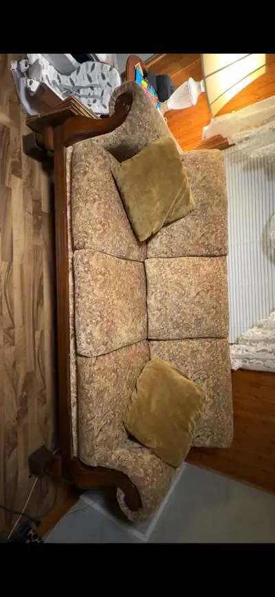 couch and throw pillows, View more