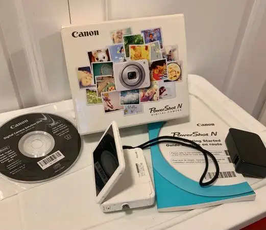 Rare Canon PowerShot N Compact Digital Camera White Boxed in Cameras & Camcorders in Burnaby/New Westminster - Image 7