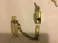 Keyed Chain Door Locks in Brass