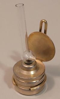 Vintage Brass Dollhouse Miniature Oil Lamp