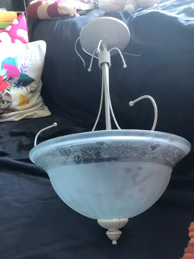 light fixture white with glass , View more