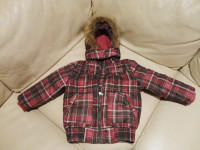 Toddler 3T - 4T Old Plaid Dopo Girls Winter Hooded Jacket Coat