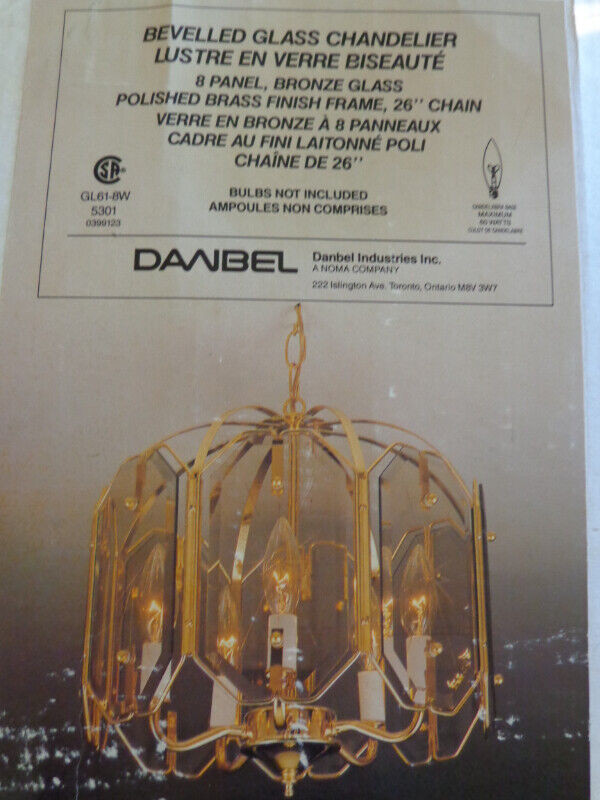 NEW ! RETRO   BEVELLED GLASS CHANDELIER in Electrical in Guelph