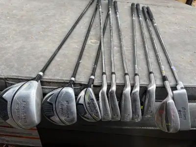 Left handed golf club set with bag and balls, View more