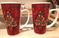 2 CIC SUSAN WINGET CERTIFIED INTERNATIONAL CERAMIC MUGS 24 oz