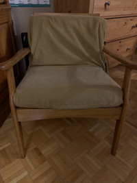 Wooden chair with cushion 