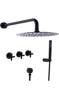 Matte Black Shower Faucet Set Brass Shower System(NEW)