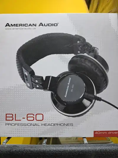 New! ADJ Products BL-60 DJ Headphones New in box. 3 qty available. $35 per each pair.