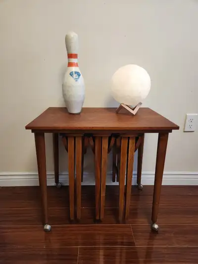 Vintage MCM Teak Nesting Table Set, View more