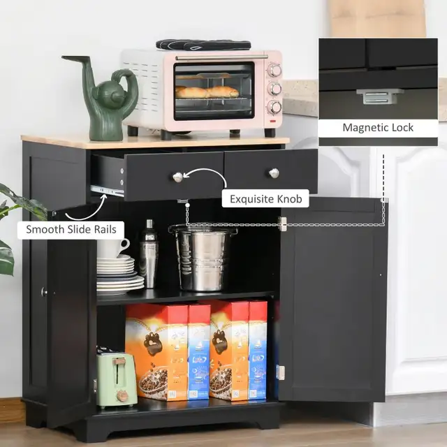 Kitchen Storage Cabinet, Sideboard Buffet Cabinet with Solid Woo in Hutches & Display Cabinets in Markham / York Region - Image 8