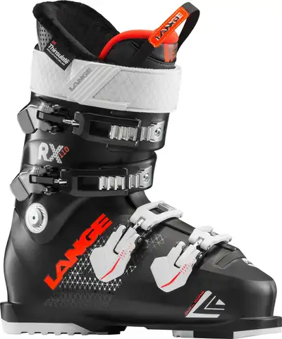 Selling a pair of Lange RX 110 W (Black Coral) women’s ski boots, size 22.5. These high-performance...