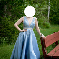 French Blue Prom Dress
