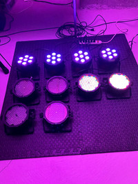 10x Led Slim par lights 