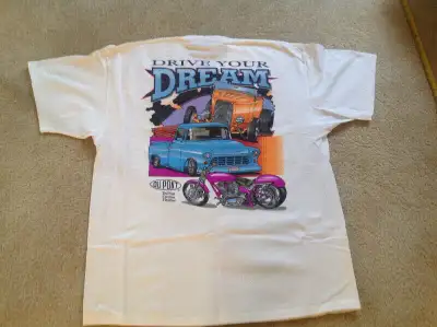 T-shirt neuf des années 90, pour amateurs de hot rod. Taille xl (regardez la photo de la mesure), 10...