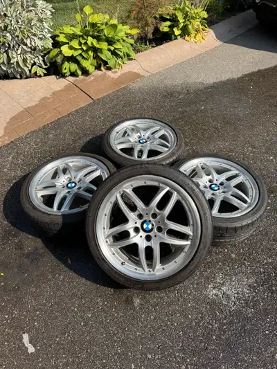 18 inch Bmw rims and tire set of 4 18 inch rims M performance rims M sport rims Bmw wheels Used bmw...