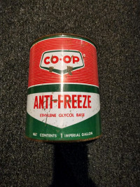 Co-op anti freeze oil can vintage