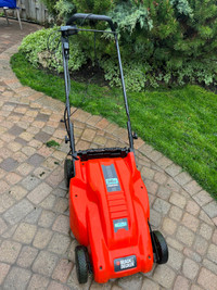 Black and Decker 36volt 17"  rechargeable lawnmower. 