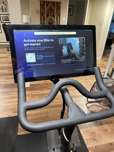 Get ready to elevate your home workouts with this pre-loved Peloton bike, designed to bring the high...