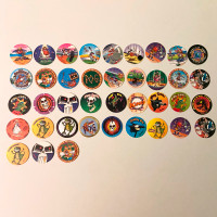 Vintage 90s World Pog Federation Lot of 39 Pogs Series 1