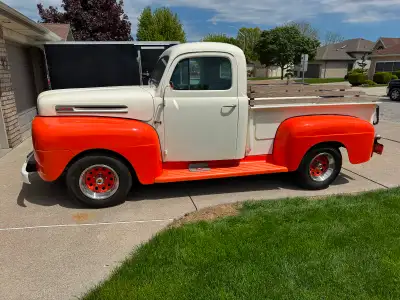 1950 FORD F1 PICKUP. 6 CYLINDER FLATHEAD MOTOR. 3 SPEED MANUAL COLUMN SHIFT ( 3 ON THE TREE). MANUAL...