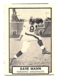 1962 TOPPS CFL FOOTBALL CARD #137 DAVE MANN NM SHAPE ARGONAUTS