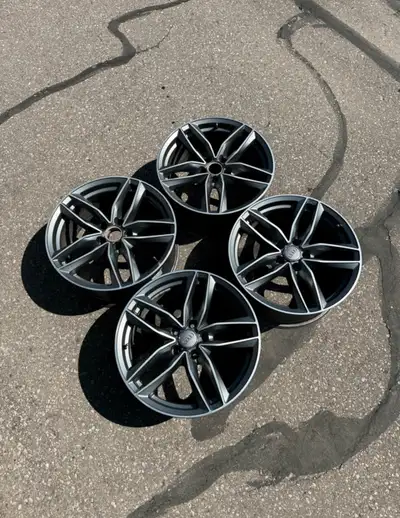 18 Inch Audi rims S line rims Audi wheels • Light grey, Set of 4 • 5x112 Bolt Pattern • Rims in very...