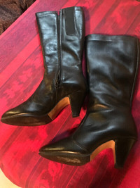 Belles bottes en cuir noir, beautiful leather boots