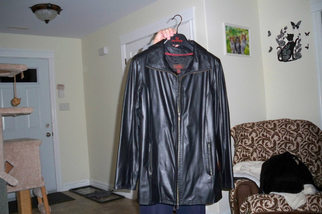Brand New Danier Black Leather Jacket - Size M in Men's in Annapolis Valley - Image 2