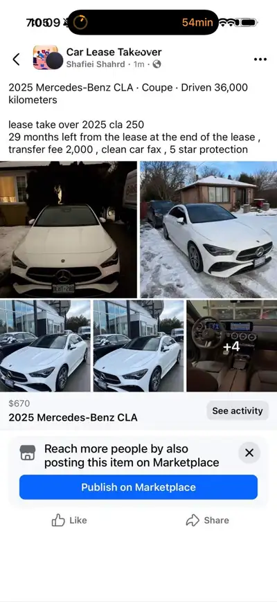 885 included tax per month 29 months left of the lease clean car fax no accident