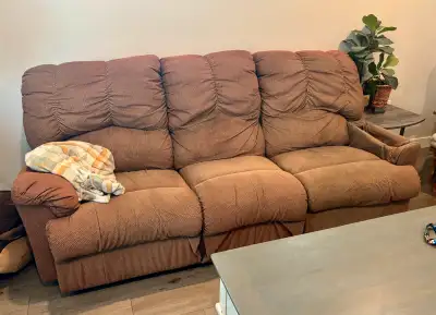 $50 bucks each together or separate. Sofa arm rest is missing cushion but have replacement one to pu...