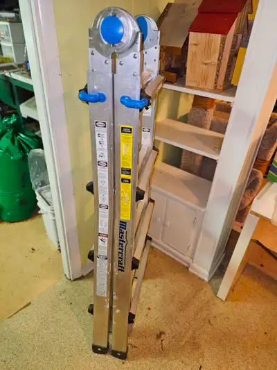 This is model #061-1055-8, ANSI Type 1A 300 lbs. It can be used as a step ladder or an extension lad...