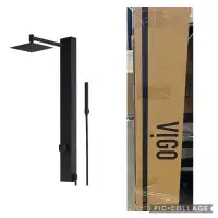 VIGO NEW IN BOX Orchid 39-inch H x 4-inch W Shower System Black