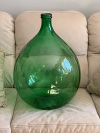 Large Green Glass Carboy Bottle