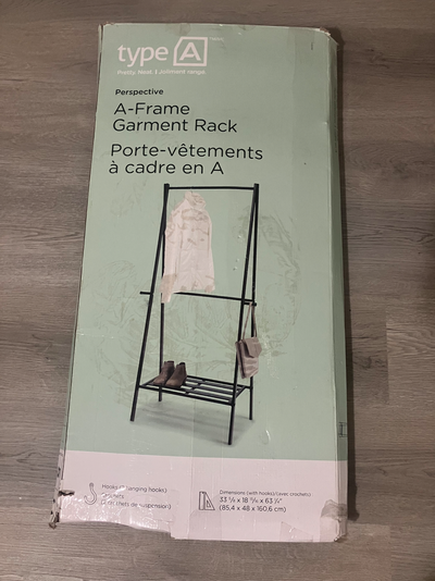 A frame style clothing & shoe/boot rack, View more