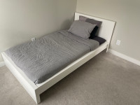 Single bed frame with the mattress for 200$