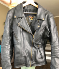 Women’s Black Leather Motorcycle Jacket