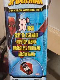 New Spiderman 3D 38 inch WingBox Kite