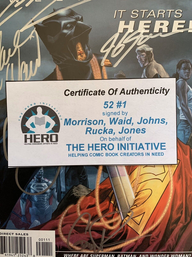 DC’s 52 #1 : 5 Signatures With COA And Matching Bookmark! in Arts & Collectibles in Dartmouth - Image 4