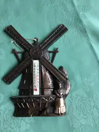 Thermomètre bronzé moulin à vent