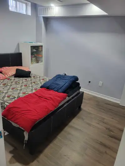 Spacious, neat and clean one bedroom basement apartment in a detached house for rent in a family fri...