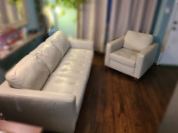 Natuzzi Leather Sofa and Chair