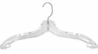 Retail Clothing Hangers - Clear Plastic - 50 pieces