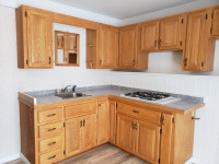 Full Kitchen Oak Cabinets - Like New