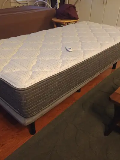 Electric bed raises head and feet, View more