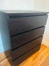 Malm 4 drawer chest black