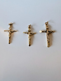 10K Gold Crucifix Pendants~priced individually